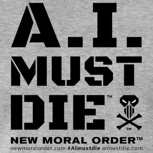 A.I. MUST DIE™ - Stacked Logo (Military Font)