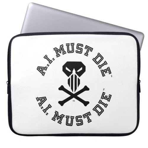 A.I. Must Die™ Logo (College Font) Laptop Sleeve.